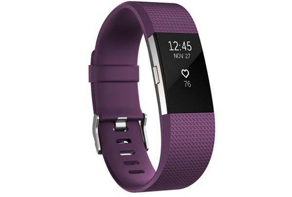 Fitbit Charge 2 Plum Silver Dotykový displej